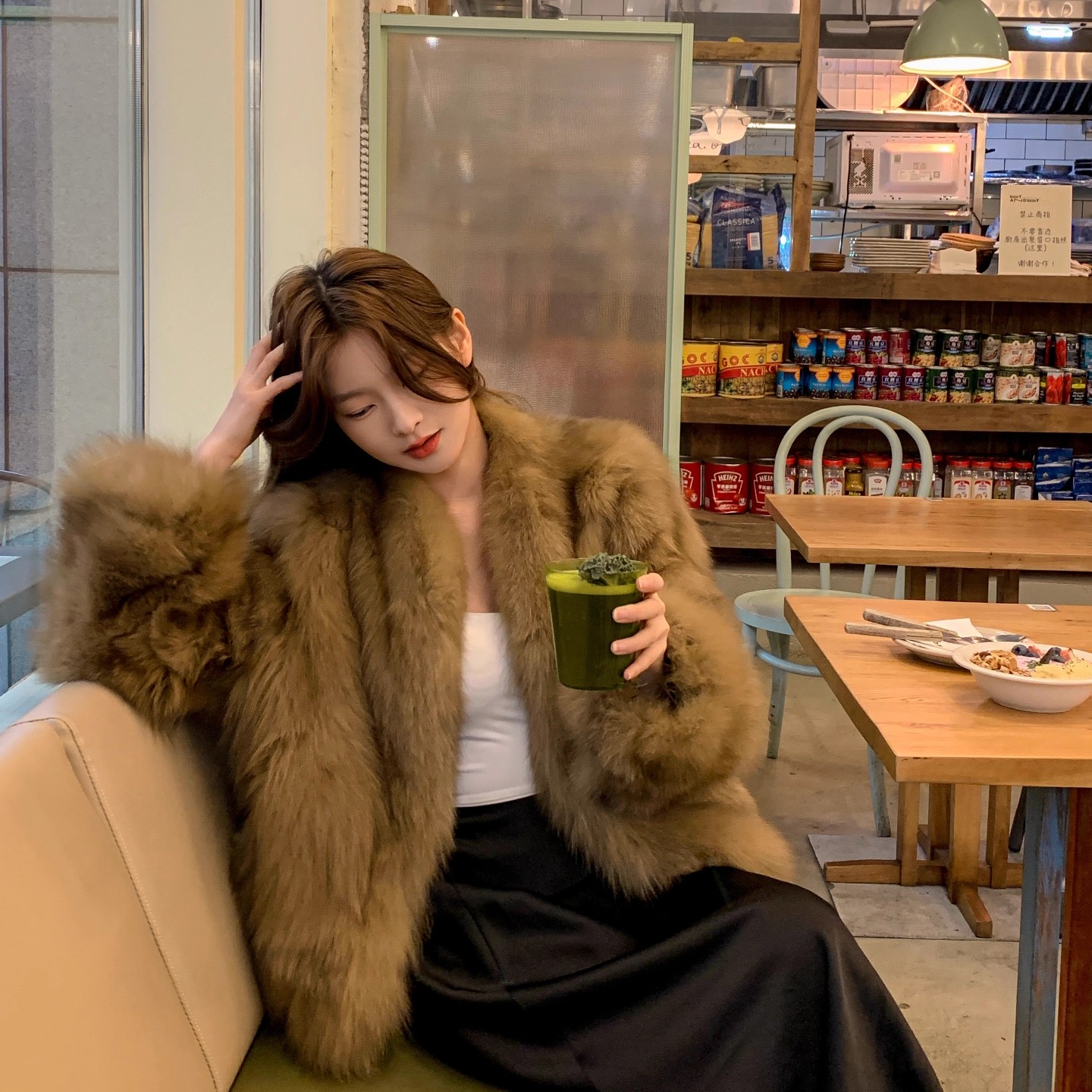 狐狸毛坎毛皮草女2025冬季年轻新款毛毛显瘦外套