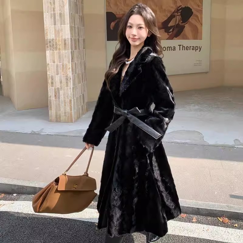 2025冬新款真貂皮大衣女水貂皮草外套年轻一衣四穿可拆卸狐狸毛领